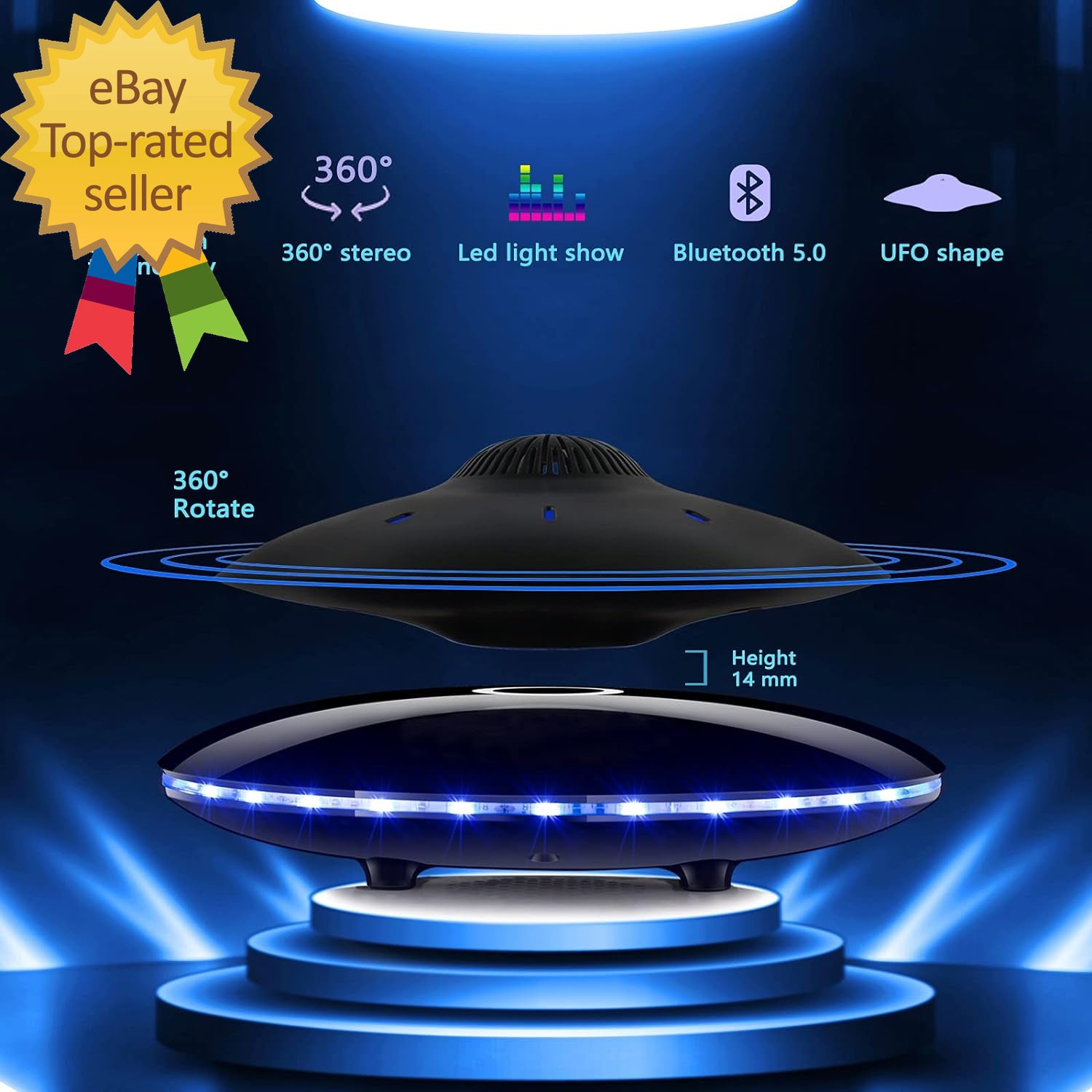 Magnetic Levitating Bluetooth Speaker Levitating UFO Speakers with LED Lights