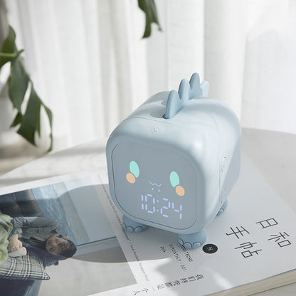 Children'S Creative Electronic Clock, Cartoon Dinosaur Small Alarm Clock, Wake up Light, Sound Control Alarm Clock