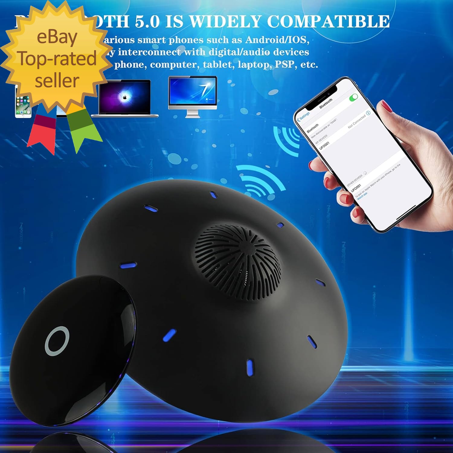 Magnetic Levitating Bluetooth Speaker Levitating UFO Speakers with LED Lights