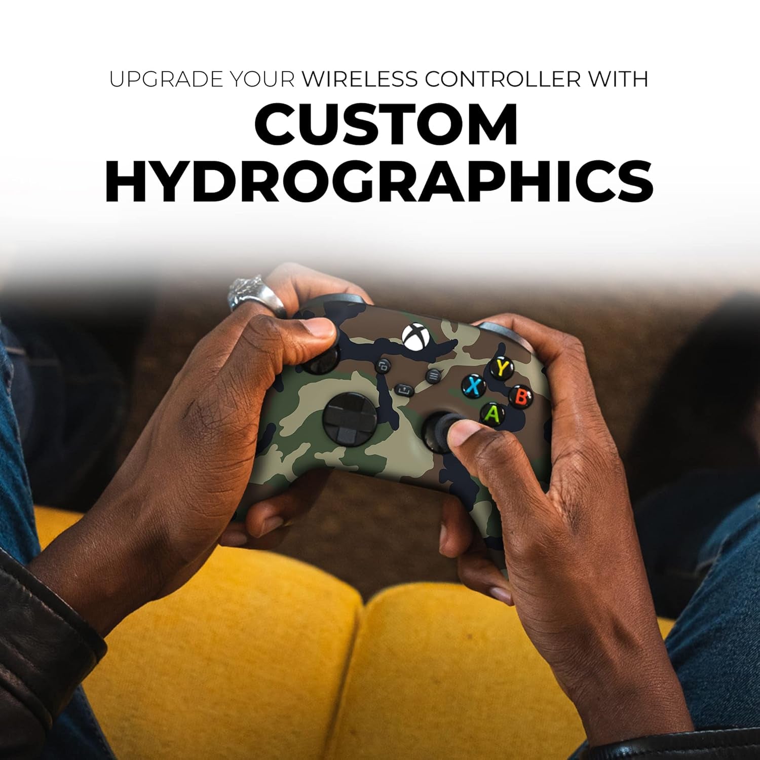 Armmy Camo Custom X-Box Controller Wireless Compatible with X-Box One/Series X/S Proudly Customized in USA with Permanent HYDRO-DIP Printing (NOT JUST a SKIN)