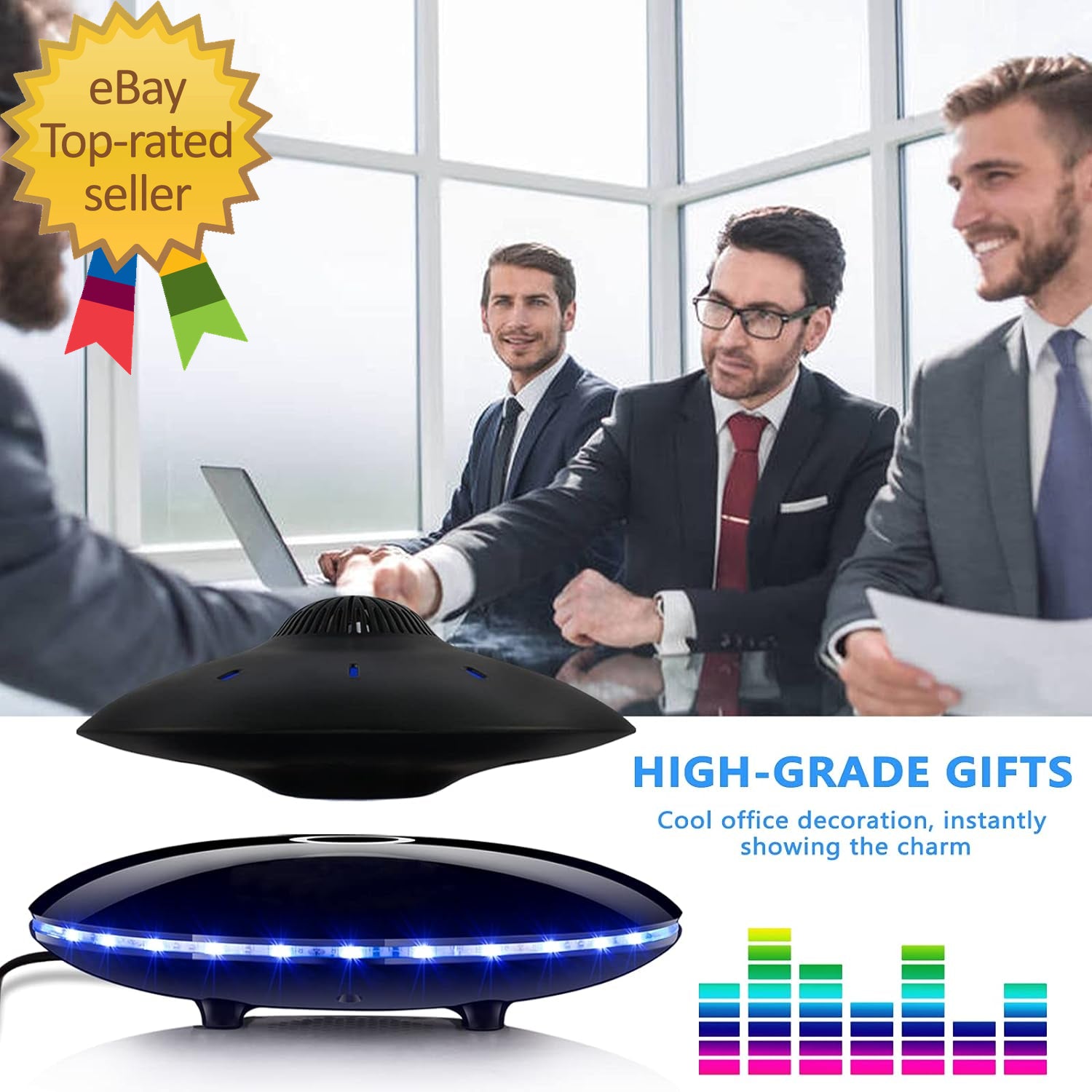 Magnetic Levitating Bluetooth Speaker Levitating UFO Speakers with LED Lights