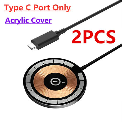 100W Magnetic Wireless Charger Pad Phone Chargers for Iphone 15 14 13 Pro Max Airpods Portable Macsafe PD Fast Charging Station