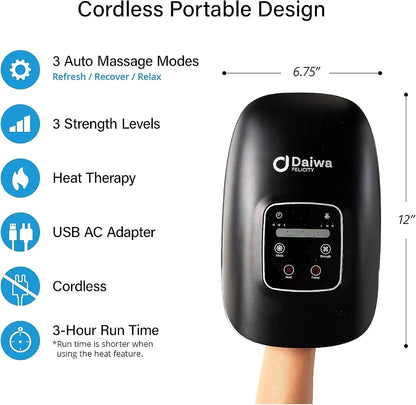 ACU PALM Cordless Hand Massager with Heat and Compression - FSA HSA Eligible Wrist and Hand Massager for Arthritis and Carpal Tunnel