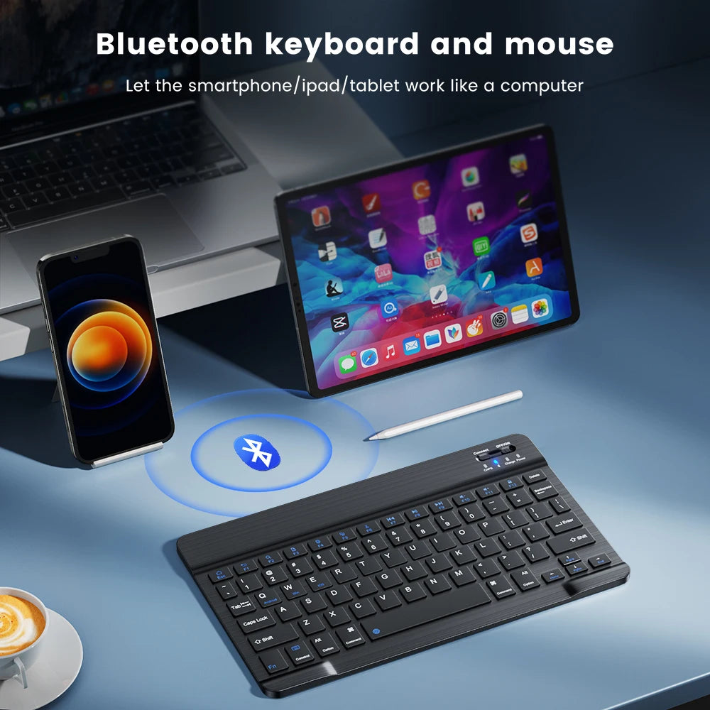Wireless Keyboard Bluetooth-Compatible Keyboard for Android IOS Windows Mini 78-Key Gaming Keybaord for PC Ipad Tablet Keyboard