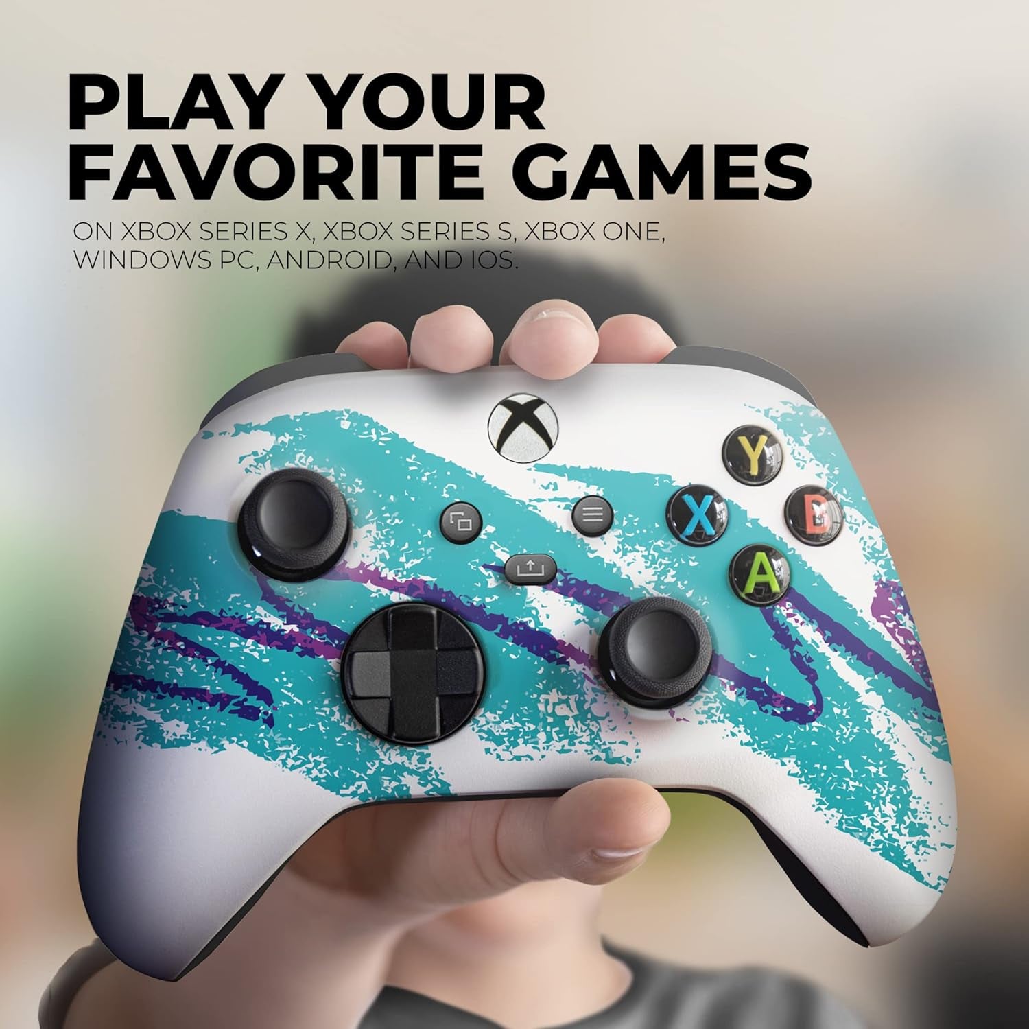 90'S Cup Custom X-Box Controller Wireless Compatible with X-Box One/Series X/S Proudly Customized in USA with Permanent HYDRO-DIP Printing (NOT JUST a SKIN)
