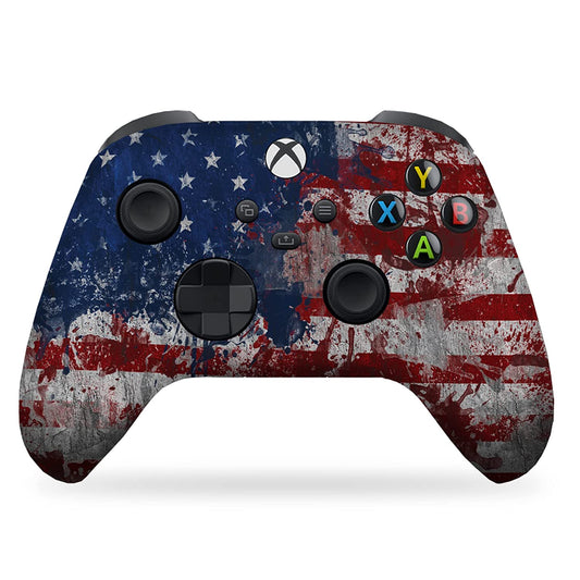 Tatterred Flag Custom X-Box Controller Wireless Compatible with X-Box One/Series X/S Proudly Customized in USA with Permanent HYDRO-DIP Printing(Not JUST a SKIN) (MODDED)