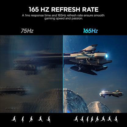 24 Inch FHD Curved Gaming Monitor, 165Hz/180Hz 1080P Computer Monitor, Adaptive-Sync, 24E6C