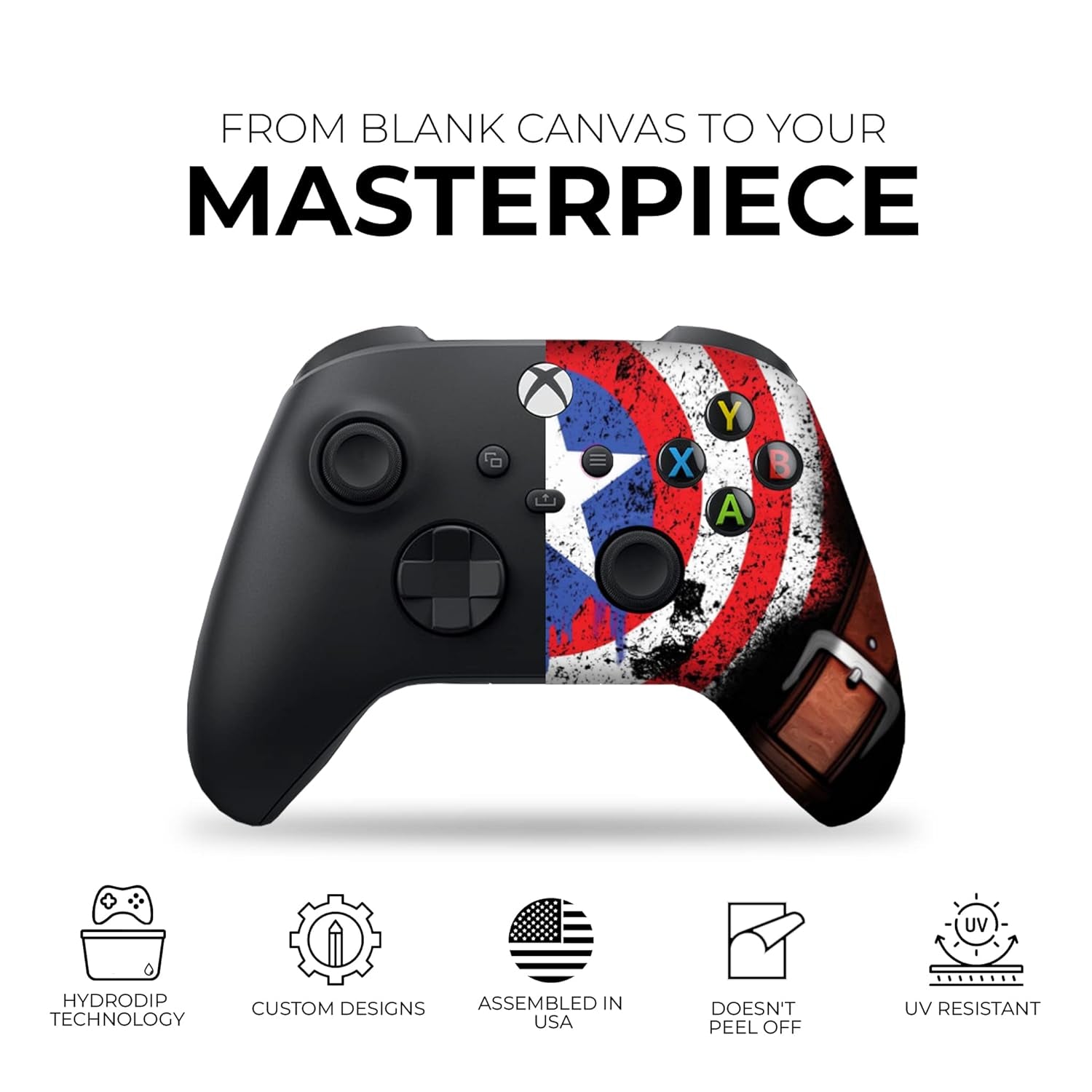 Americcan Soldier Custom X-Box Controller Wireless Compatible with X-Box One/Series X/S Proudly Customized in USA with Permanent HYDRO-DIP Printing (NOT JUST a SKIN)