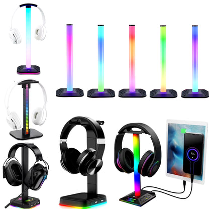RGB Gaming Headphone Stand Desktop Earphone Holder Hanger Gamer Headset Display Stand Headset Holder Hanger Earphone Accessories