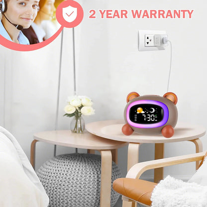 Alarm Clock for Kids, Ok to Wake Clock, Sleep Training Digital Clock with 5 Night Light