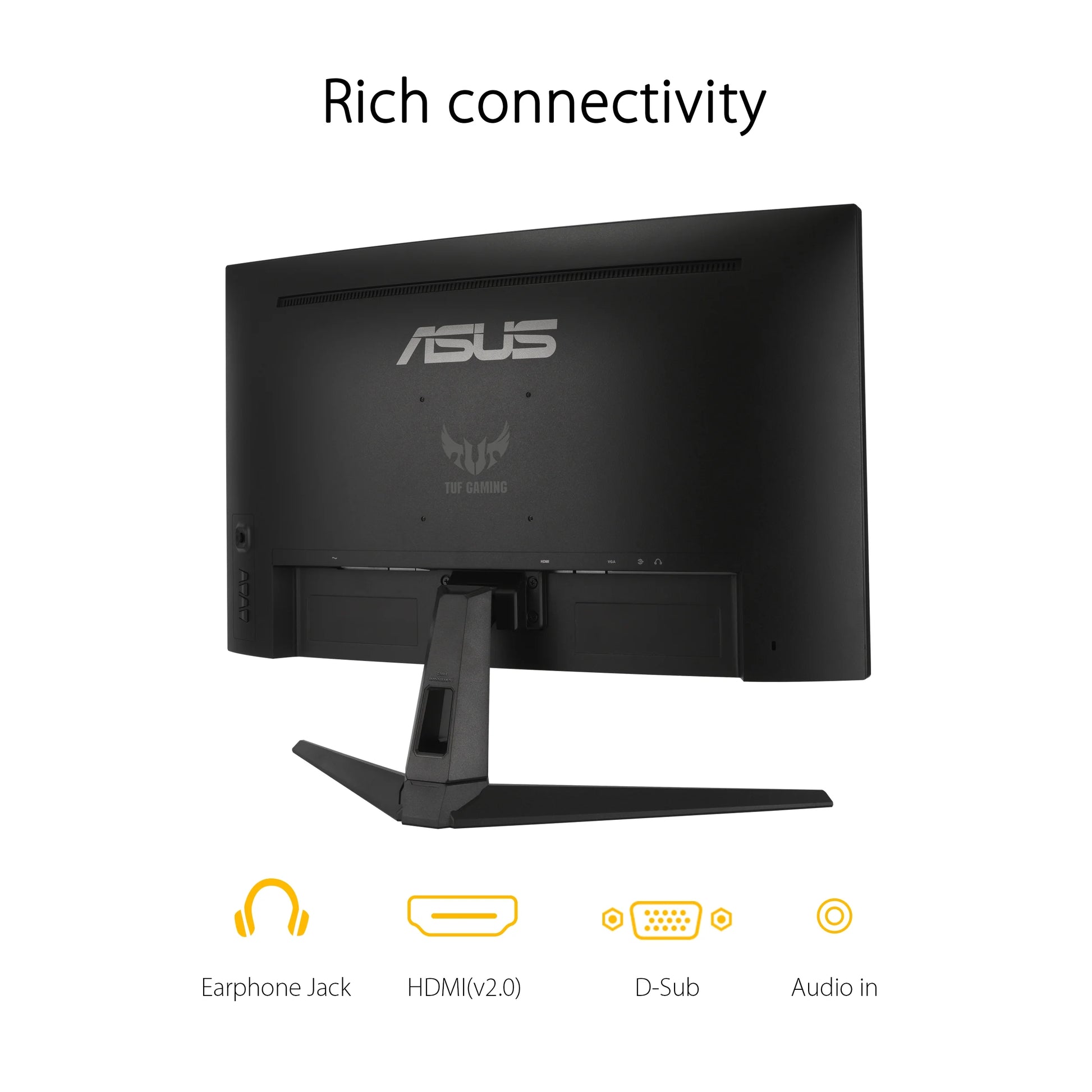 TUF Gaming 27” Curved FHD Gaming Monitor VG27VH1B, 1080P Full HD, 165Hz (Supports 144Hz), Extreme Low Motion Blur, 1Ms, HDMI