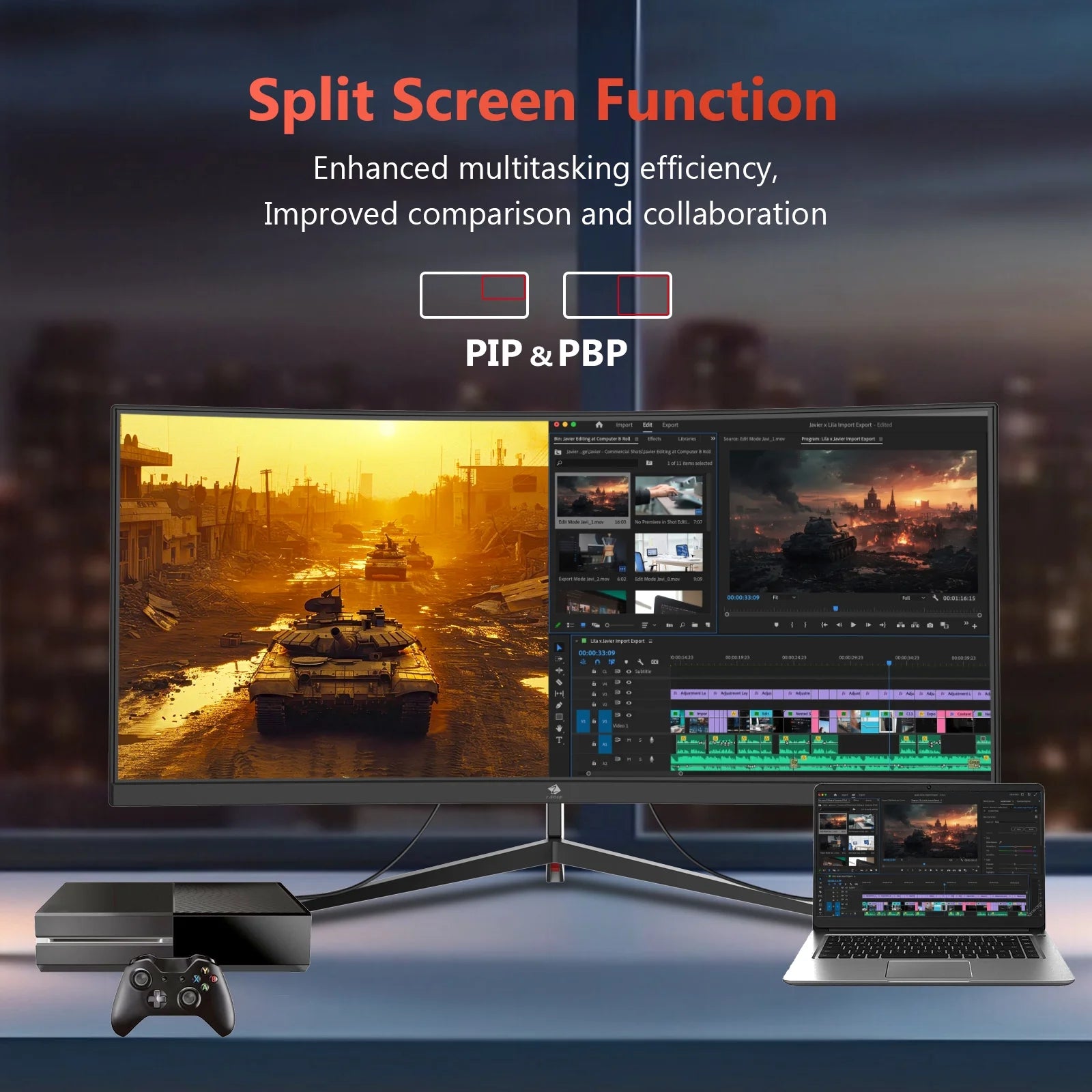 UG30 30-Inch Curved Gaming Monitor 200Hz 1Ms 21:9 Ultrawide 2560X1080 HDMI DP Port RGB