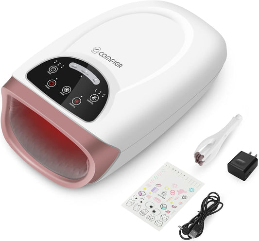 Hand Massager with Heat, Cordless Hand Massage Tool with Compression & Heating,3 Modes & 3 Levels Pressure Point Hand Massager for Arthritis and Carpal Tunnel from Finger to Wrist