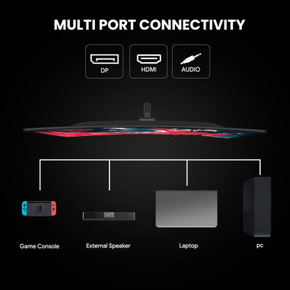 24" 165Hz/180Hz Curved Gaming Monitor,Fhd 1080P Computer Monitor,Freesync,120% Srgb,Low Motion Blur-Black