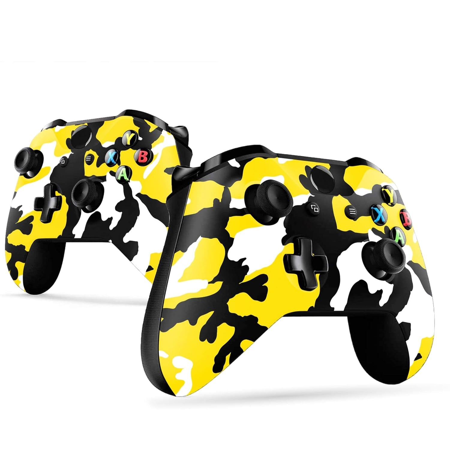 Yellow Camo Custom X-Box Controller Wireless Compatible with X-Box One/Series X/S Proudly Customized in USA with Permanent HYDRO-DIP Printing (NOT JUST a SKIN)
