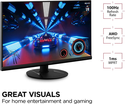 VX2716 27 Inch 1080P 1Ms 100Hz Gaming Monitor with IPS Panel, Freesync, Eye Care, HDMI and Displayport Inputs