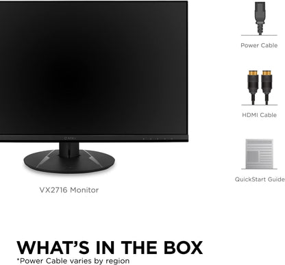 VX2716 27 Inch 1080P 1Ms 100Hz Gaming Monitor with IPS Panel, Freesync, Eye Care, HDMI and Displayport Inputs