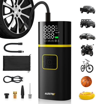Rechargeable Air Pump Tire Inflator Portable Compressor Digital Cordless Car Tyre Inflator for Motocycle Bicycle Balls