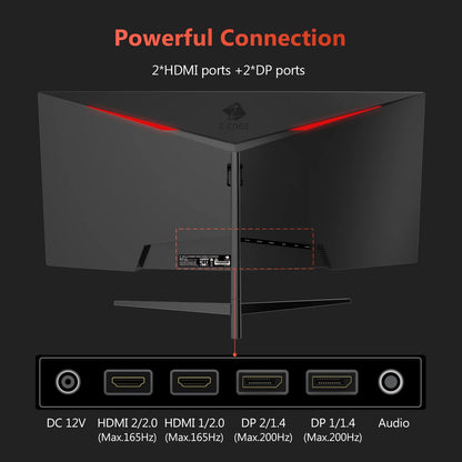 UG30 30-Inch Curved Gaming Monitor 200Hz 1Ms 21:9 Ultrawide 2560X1080 HDMI DP Port RGB