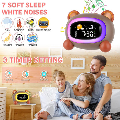 Alarm Clock for Kids, Ok to Wake Clock, Sleep Training Digital Clock with 5 Night Light