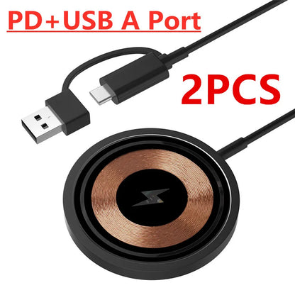 100W Magnetic Wireless Charger Pad Phone Chargers for Iphone 15 14 13 Pro Max Airpods Portable Macsafe PD Fast Charging Station
