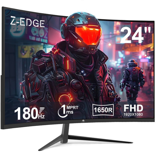 UG24 24-Inch Curved Gaming Monitor 180Hz(Dp) 144Hz(Hdmi) 1Ms Full HD 1920X1080 HDMI DP Port