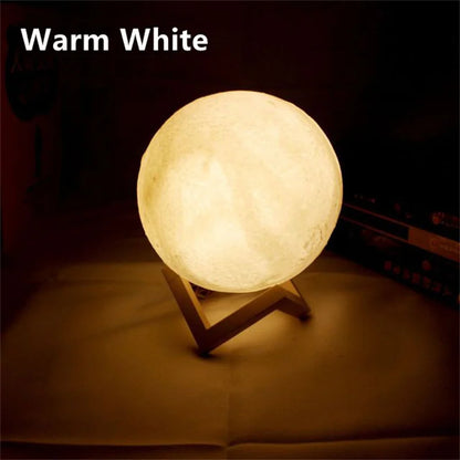 Led Moon Lamp Night Light 3D Printed 8/10/12Cm Lunar Lamp Battery Powered Colorful Moon Light Lamps for Kids Christmas Gift