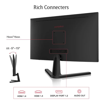 24 Inch FHD 165Hz/144Hz Gaming Monitor Adaptive-Sync 1080P Hdmi/Displayport, 24E4
