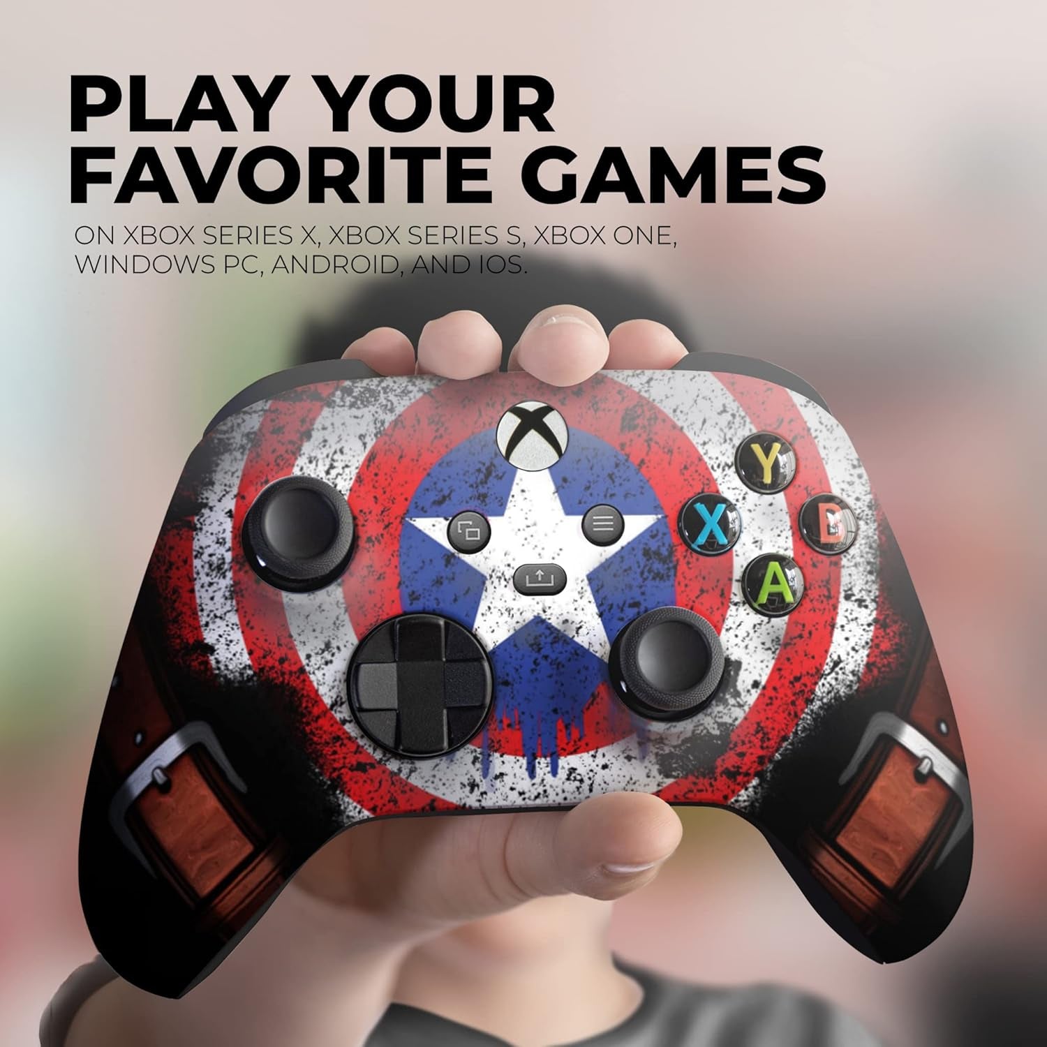 Americcan Soldier Custom X-Box Controller Wireless Compatible with X-Box One/Series X/S Proudly Customized in USA with Permanent HYDRO-DIP Printing (NOT JUST a SKIN)