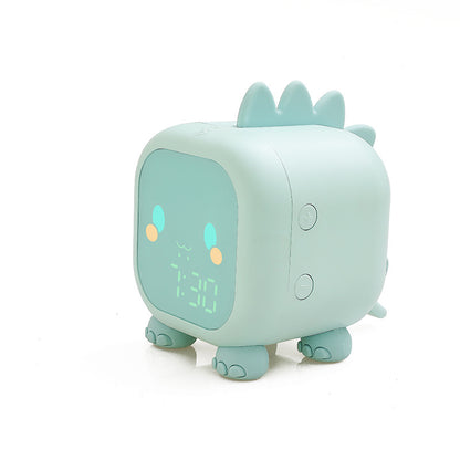 Children'S Creative Electronic Clock, Cartoon Dinosaur Small Alarm Clock, Wake up Light, Sound Control Alarm Clock