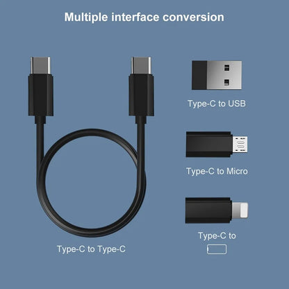 USB Type C Data Cable Set PD 60W Multifunctional Fast Charging for Iphone Xiaomi Charger Storage Box Adapter Card Pin Travel Box