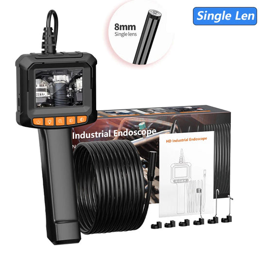 Endoscope Camera with 4.3 Inch IPS HD Screen Borescope Camera HD1080P with 8LED Lights IP67 Waterproof Inspection Camera for Car