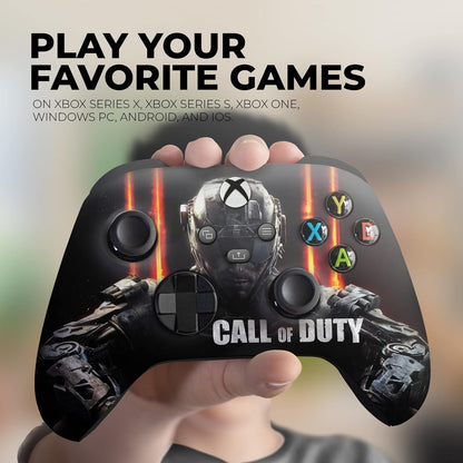Calls of Dutty Dual Custom X-Box Controller Wireless Compatible with X-Box One/Series X/S Proudly Customized in USA with Permanent HYDRO-DIP Printing(Not JUST a SKIN) MODDED