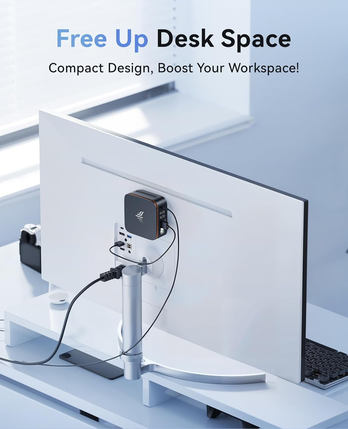 Mini PC Computer, Intel Processor N97 (Up to 3.6 Ghz), 16GB DDR4 RAM 256GB M.2 SSD, Mini Desktop Computer Support Dual 4K, Wifi, Bluetooth, Ethernet, HTPC for Business, Education, Home