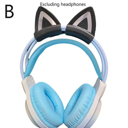 Headphones Accessories Cat Ear for Earphone Gaming Headsets Attachment Stereo Headset Decoration Lightweight Silicone Pendant