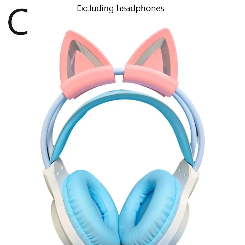 Headphones Accessories Cat Ear for Earphone Gaming Headsets Attachment Stereo Headset Decoration Lightweight Silicone Pendant