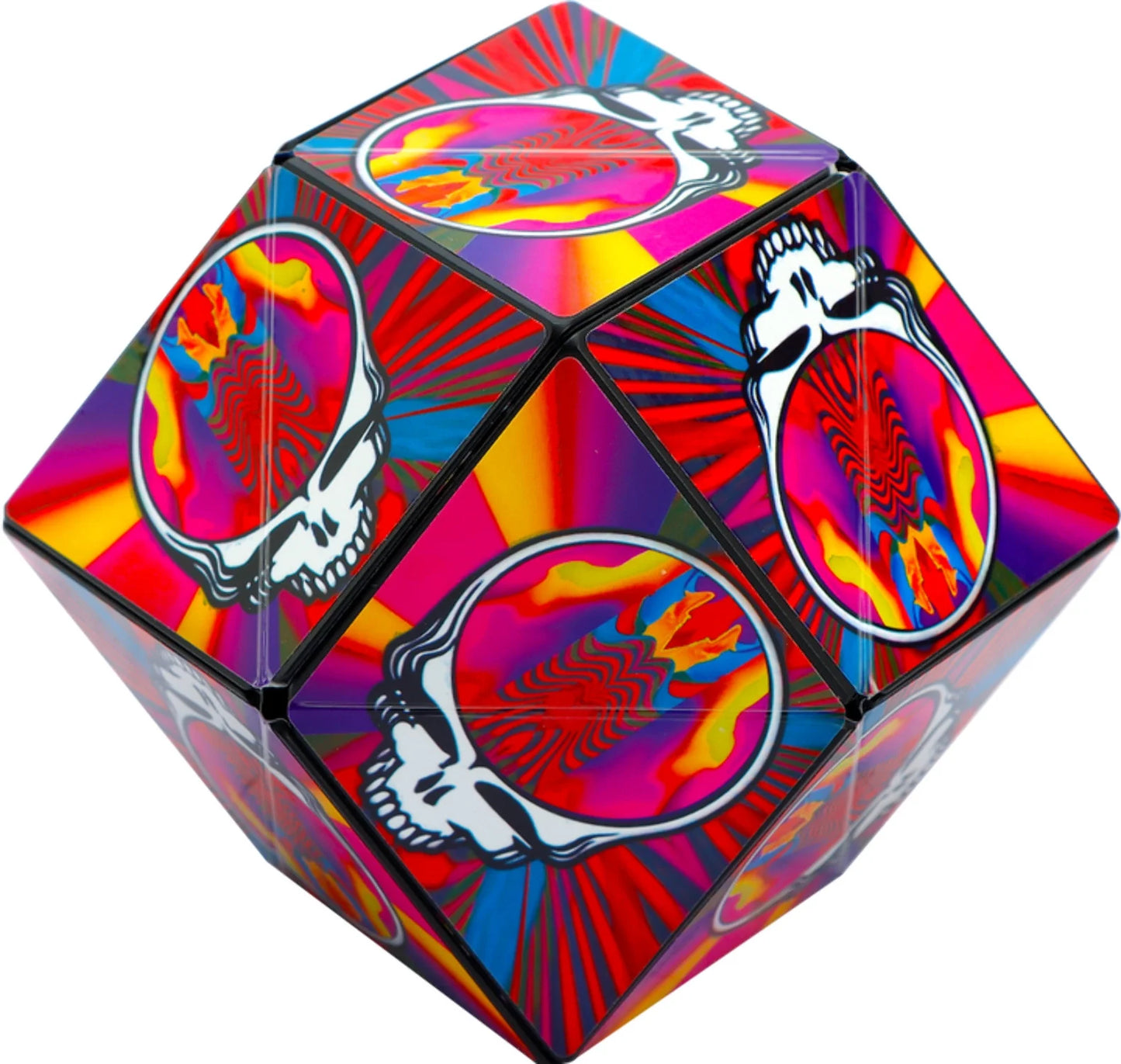 Magnetic Fidget Cube That Transforms into over 70 Shapes, Grateful Dead Haight Ashbury, 1 Pack