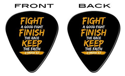 Bible Quote Guitar Picks Set of 12 Medium Gauge Celluloid Inspirational Picks